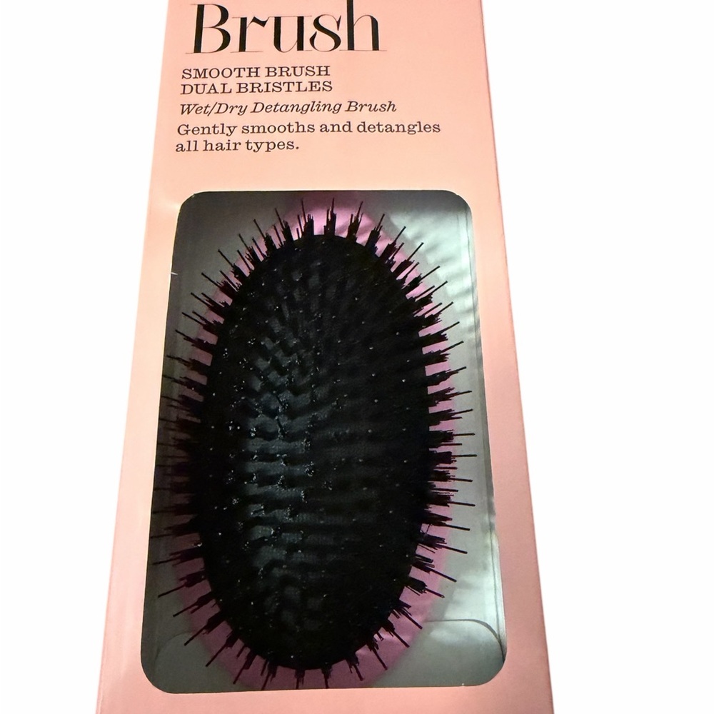 Smooth Dual Bristles Hair Brush - Black and Pink
